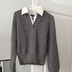 Commense Charcoal V-Neck Sweater